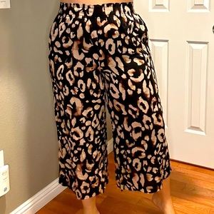 Cropped wide leg breezy pants